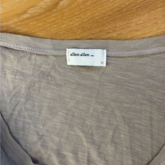 Allen Allen Light Beige V-Neck Tunic - Picture 5 of 5